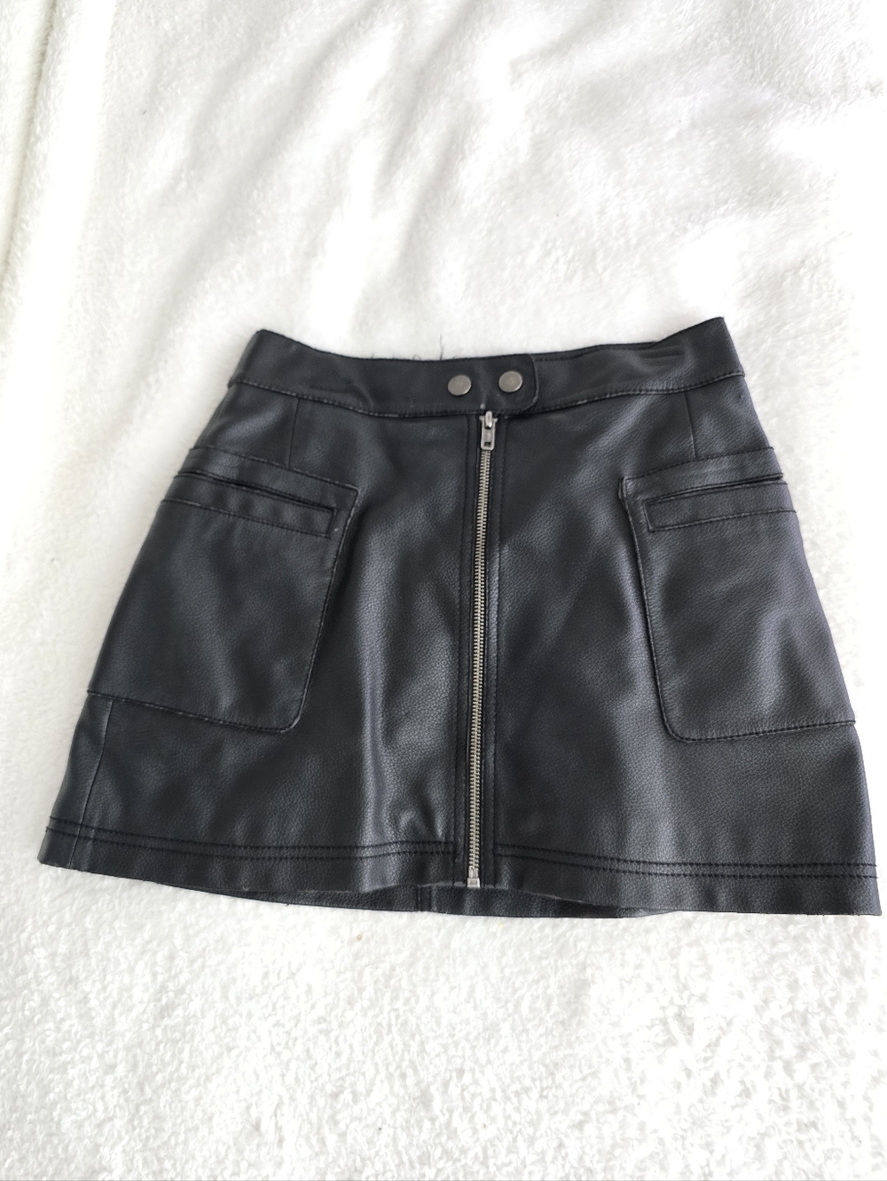 free people faux leather skirt